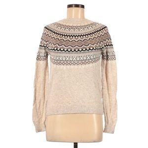 🌲H&M Geometric Design Tan Sweater